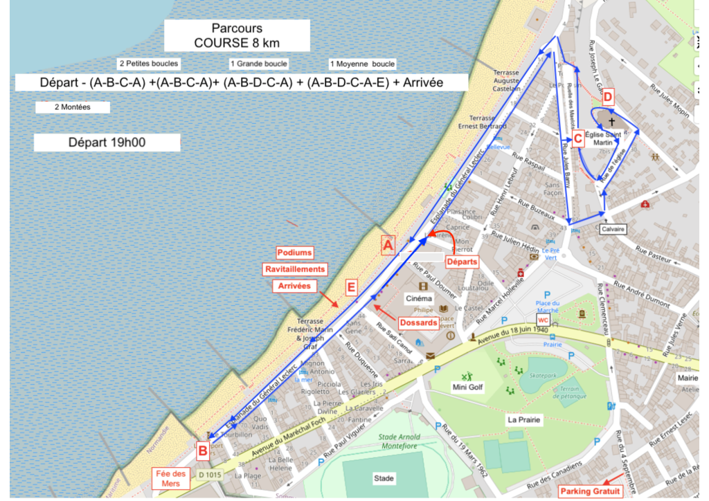 Parcours de la Corrida Mersoise 