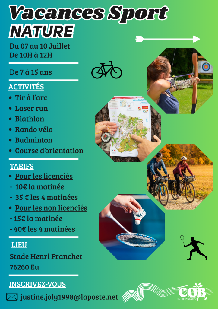 🌿 Stage Sport Nature – Vacances d’été ! 🌿