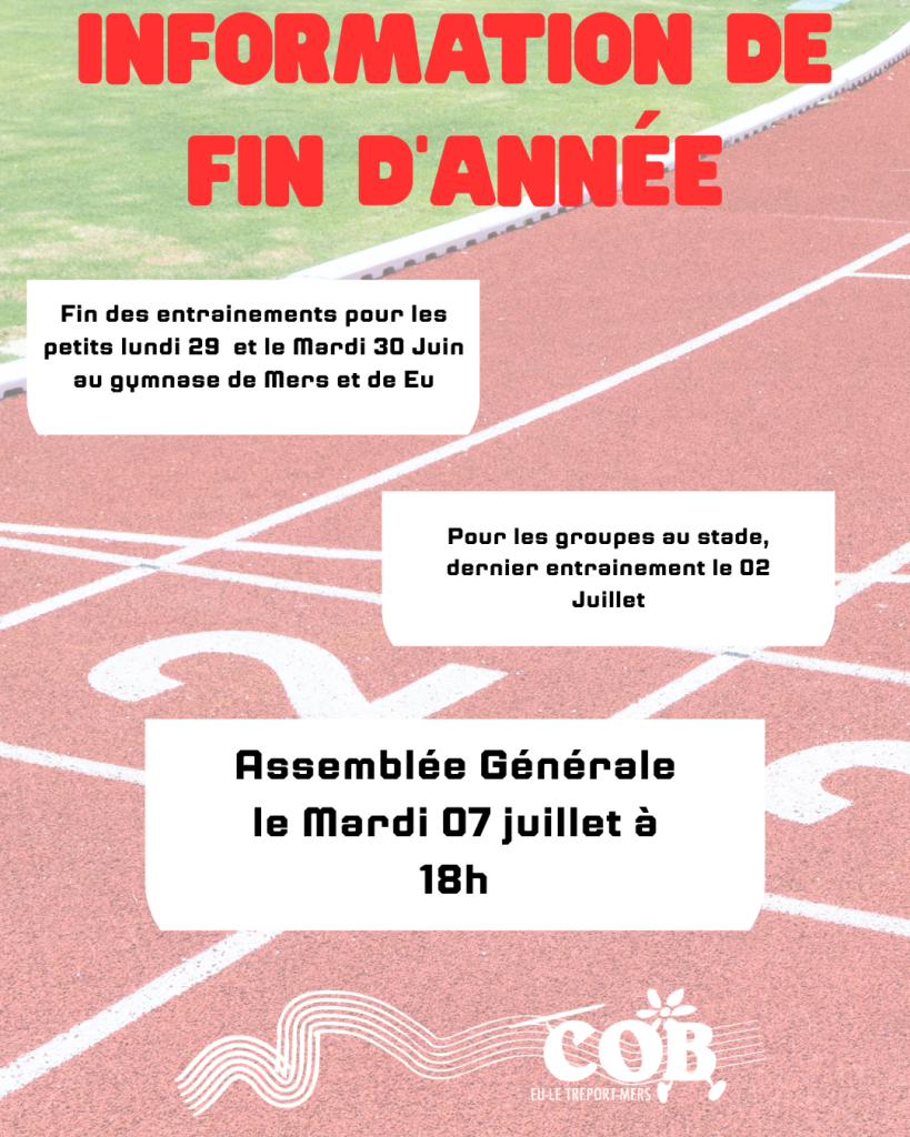 🏝️ Informations de fin de saison ☀️